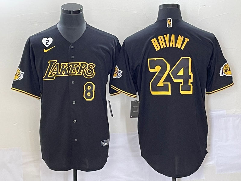 Men 2025 Los Angeles Lakers #24 Bryant black NBA Nike jersey 009